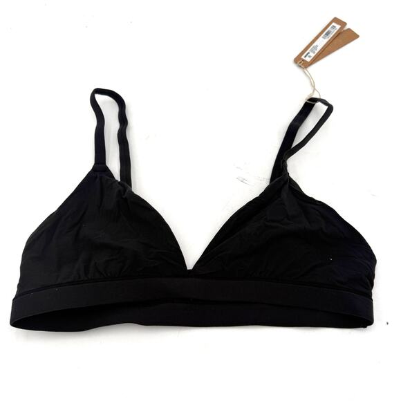 Skims Fits Everybody Triangle Bralette Onyx Black Bra New with tags Size Small - Picture 1 of 4
